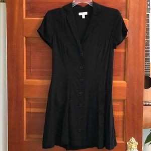 Black button down dress with pockets